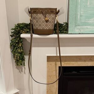 Tory Burch Tan and Brown Crossbody Bag